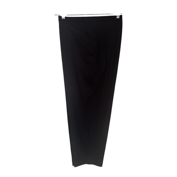 Eileen Fisher Black Organic Cotton Pants Cropped Tapered Leg Women’s Size Large - Picture 1 of 6